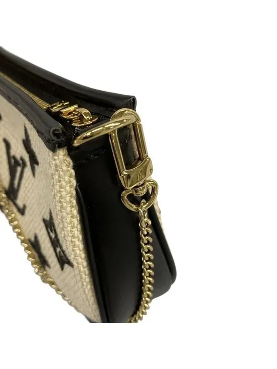 Louis Vuitton Handbag by the Pool Mini Pochette Noir Black Beige - Picture 11 of 15
